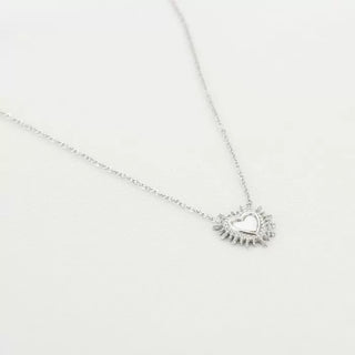 Koop silver Bijoutheek Necklace radiant heart mother of pearl