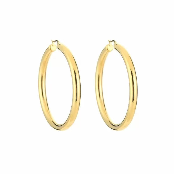 Bijoutheek Oorringen Hoop Glad 5mm Dik