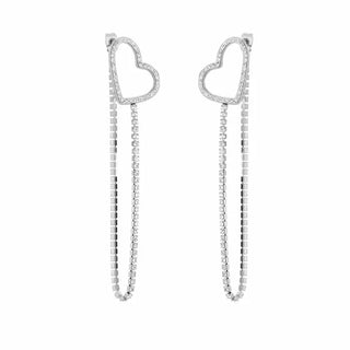 Bijoutheek Stud Earrings Rhinestone heart necklace stones