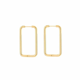Koop gold Bijoutheek Earrings Hoop square large
