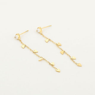 Bijoutheek Oorknoppen Hart Chain Steentje