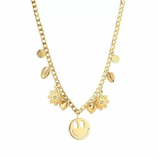 Kopen goud Bijoutheek Collier Bedels Smiley