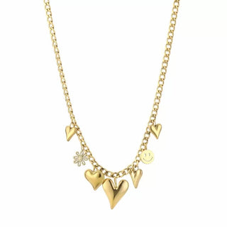 Kopen goud Bijoutheek Collier Bedels Hart Smiley