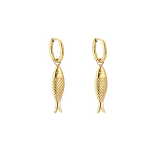 Kopen goud Bijoutheek Oorhangers Vis