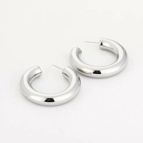 Bijoutheek Oorknoppen Open Hoop 8MM Dik