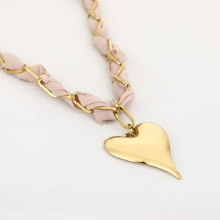 Bijoutheek Collier Stof Hart