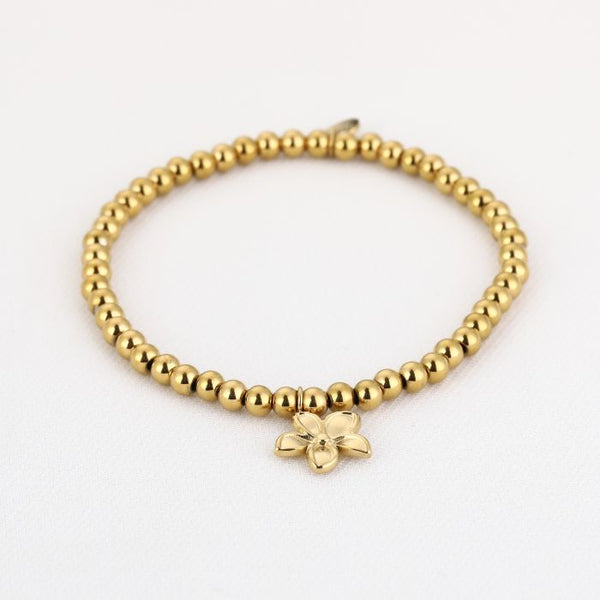 Bijoutheek Armband (Sieraad) Balletjes Bloem Bedel