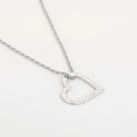 Bijoutheek Collier Gedraaid Hart Gehamerd