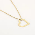 Bijoutheek Collier Gedraaid Hart Gehamerd