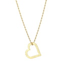 Bijoutheek Collier Gedraaid Hart Gehamerd
