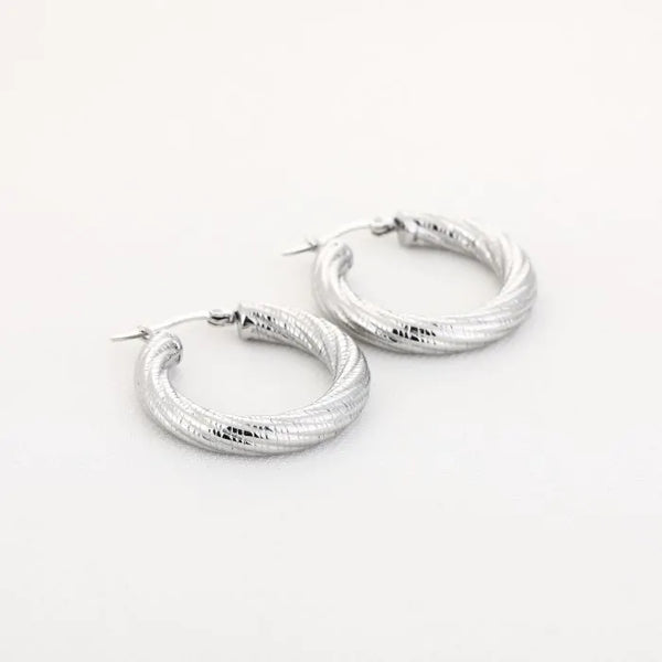 Bijoutheek Oorringen Twisted Hoop 3cm