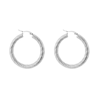 Bijoutheek Oorringen Twisted Hoop 4cm