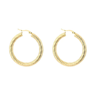 Bijoutheek Oorringen Twisted Hoop 4cm