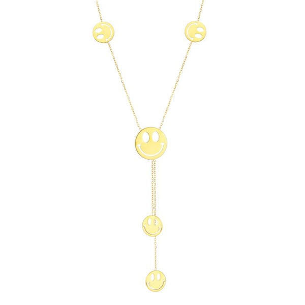 Bijoutheek Collier Y-Vorm Happy Smiley Face