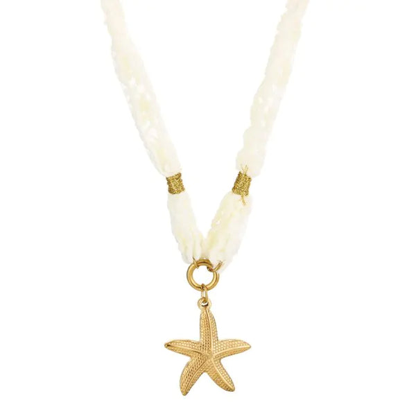 Bijoutheek Collier Stof Met Zeester