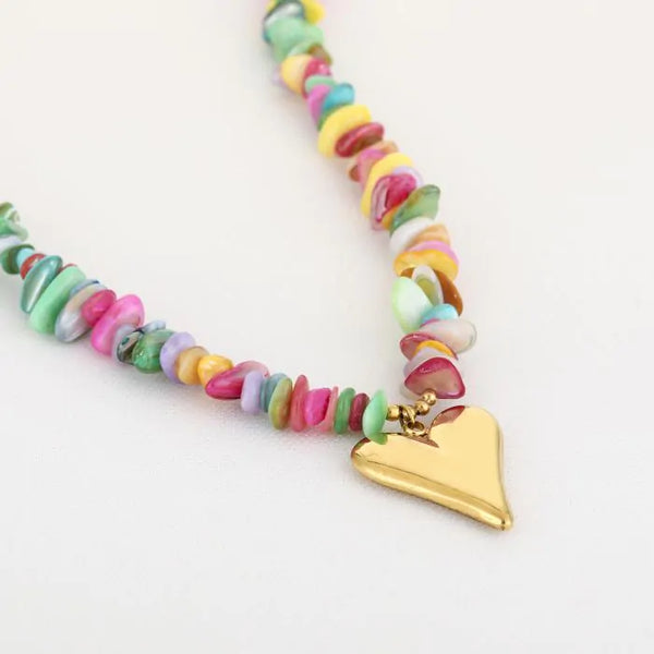 Bijoutheek Collier Hart Steentjes