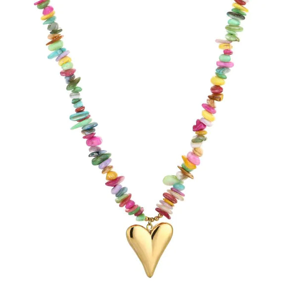 Bijoutheek Collier Hart Steentjes