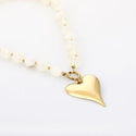 Bijoutheek Collier Grote Kralen Hart