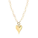 Bijoutheek Collier Grote Kralen Hart