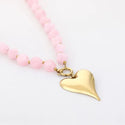 Bijoutheek Collier Grote Kralen Hart