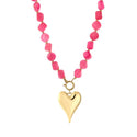 Bijoutheek Collier Grote Kralen Hart