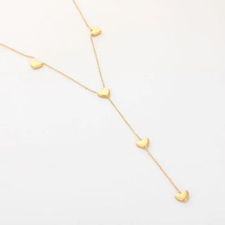 Bijoutheek Collier Y-vorm Hartjes