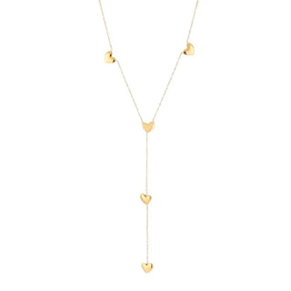 Bijoutheek Collier Y-vorm Hartjes