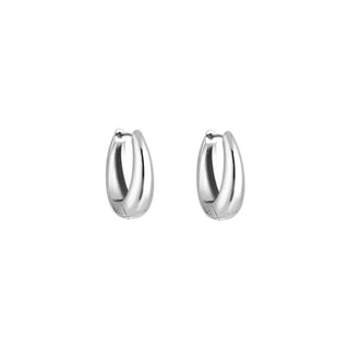Kopen zilver Bijoutheek Oorringen Oval Hoop 2 cm
