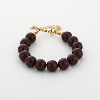 Kaufen brown Bijoutheek Armband (Sieraad) Statement Grote Kralen