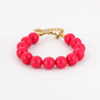 Kopen fuchsia Bijoutheek Armband (Sieraad) Statement Grote Kralen