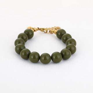 Kopen olive Bijoutheek Armband (Sieraad) Statement Grote Kralen