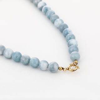 Bijoutheek Collier Kralen Stenen 10mm