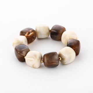 Bijoutheek Armband (Sieraad) Elastisch Kralen Vierkant