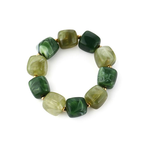 Bijoutheek Armband (Sieraad) Elastisch Kralen Vierkant