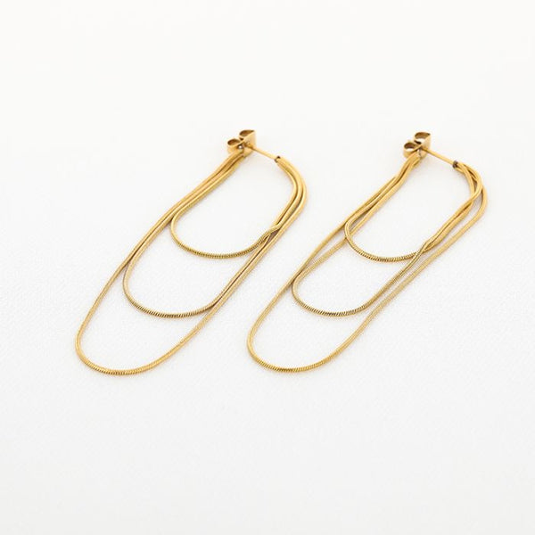 Bijoutheek Oorknoppen Triple Chain