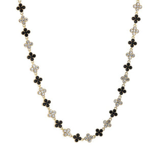 Kopen black Bijoutheek Collier Klaver Stenen Party