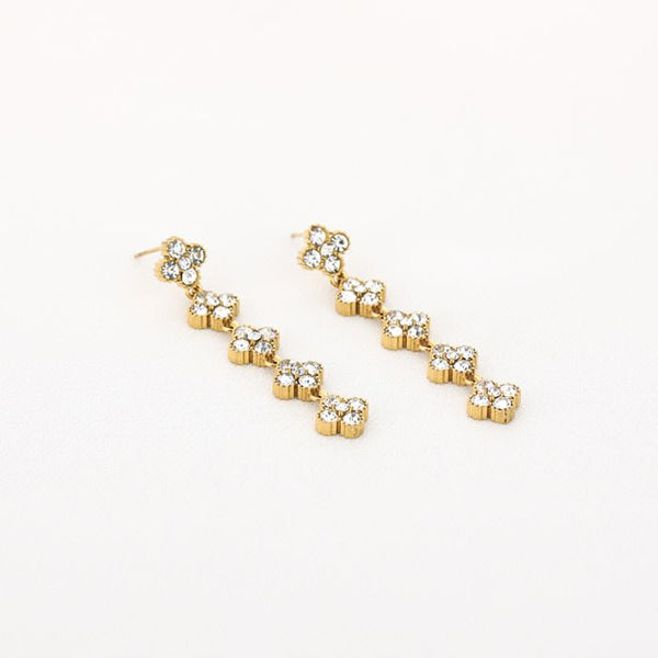 Bijoutheek Oorknoppen Klaver Stenen Party