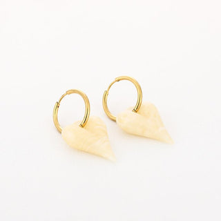 Bijoutheek Oorhangers Resin Hart