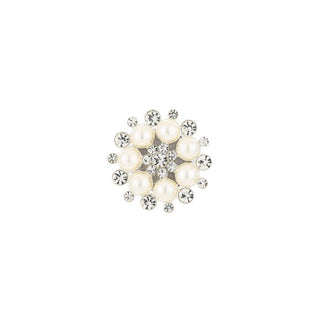 Bijoutheek Button Cover - Knoop Clip Bloem Parels
