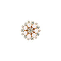 Bijoutheek Button Cover - Knoop Clip Bloem Parels