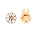 Bijoutheek Button Cover - Knoop Clip Bloem Parels