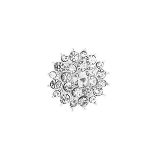 Bijoutheek Button Cover - Knoop Clip Bloem Steentjes