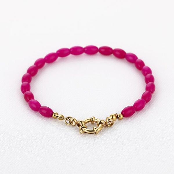 Bijoutheek Armband (Sieraad) Kralen Ovaal Fijn