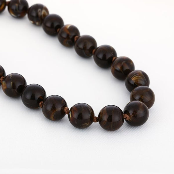 Bijoutheek Collier Kralen Gemeleerd Groot