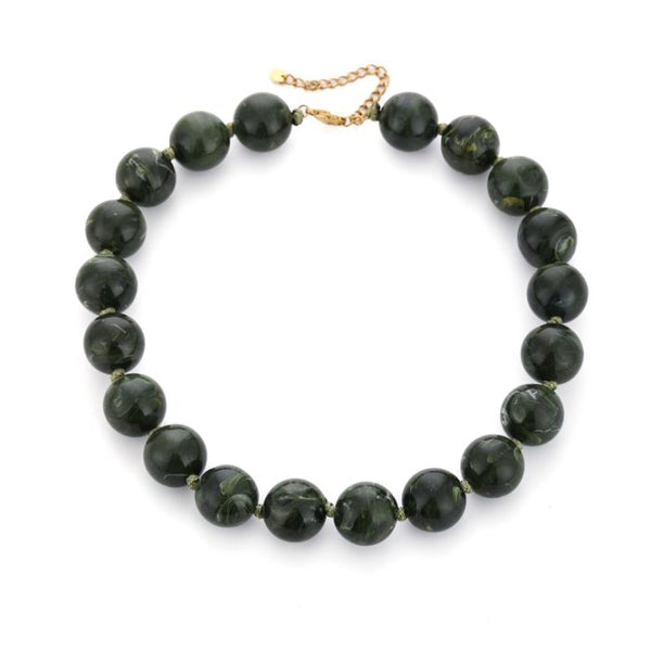 Bijoutheek Collier Kralen Gemeleerd Groot