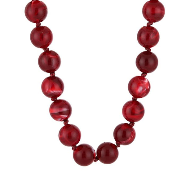 Bijoutheek Collier Kralen Gemeleerd Groot