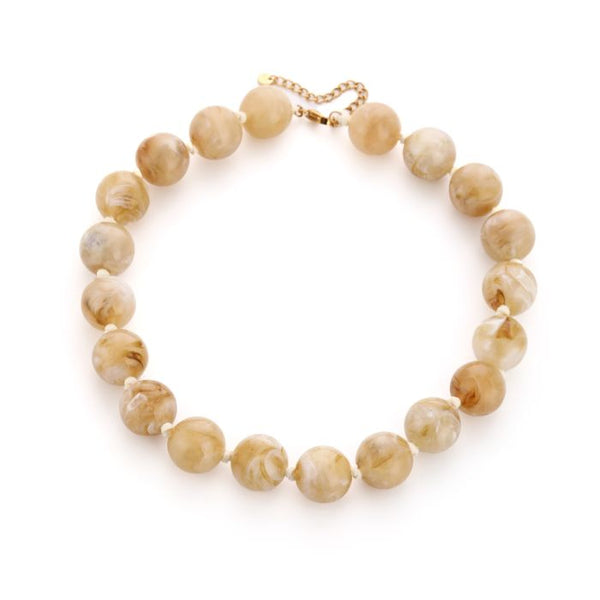 Bijoutheek Collier Kralen Gemeleerd Groot