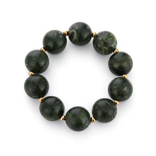 Kopen army-green Bijoutheek Armband (Sieraad) Elastisch Kralen Gemeleerd Groot