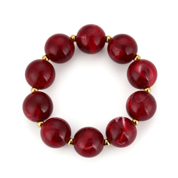 Bijoutheek Armband (Sieraad) Elastisch Kralen Gemeleerd Groot