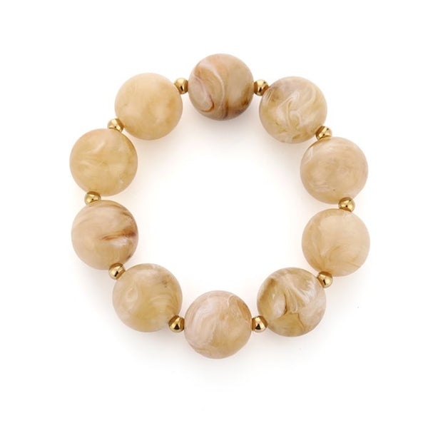 Bijoutheek Armband (Sieraad) Elastisch Kralen Gemeleerd Groot
